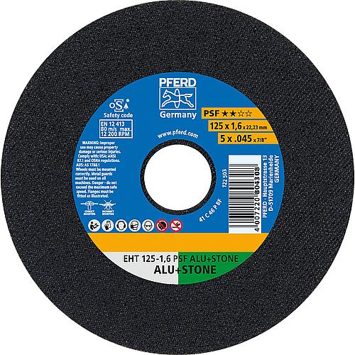 Disque à couper PFERD Ø 125 x 1,6 x 22,23mm, droit pour alu